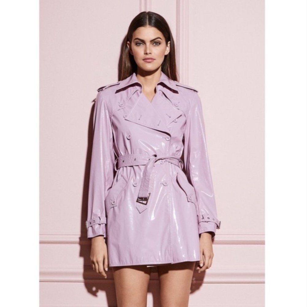 Fleur du Mal PVC Trench Coat in Wisteria